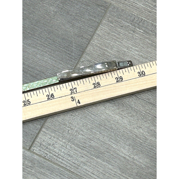 Vintage Salvatore Ferragamo Womens Size 29" Green Snakeskin Thin Strap Belt - Picture 5 of 15